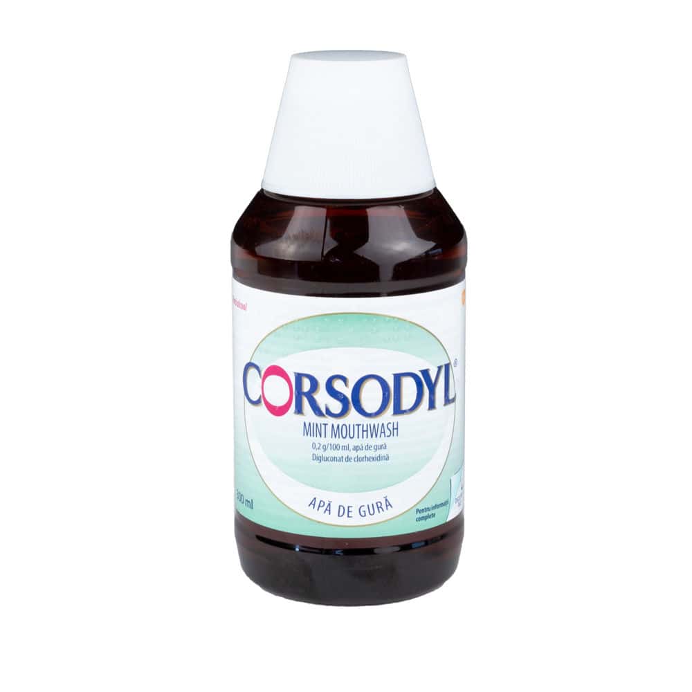 Corsodyl 0.2% 300ml apa de gura mentolata