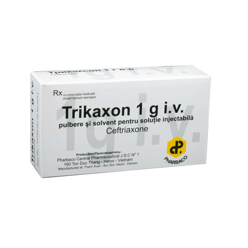 Trikaxon 1g/10ml pulb.+solv.sol.inj. i./v. N1