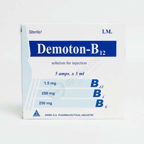 Demoton-B12 sol. inj. 250 mg + 250 mg + 1,5 mg/5 ml N5
