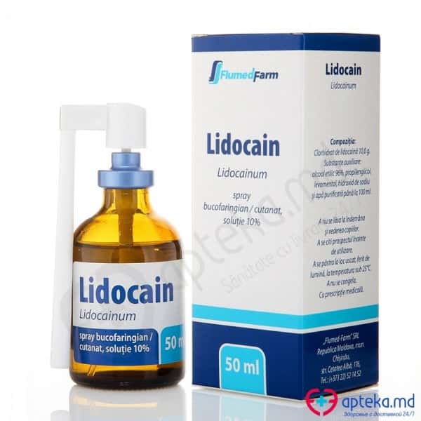 Lidocain spray bucofaring./cutan., sol. 10% 50 ml N1