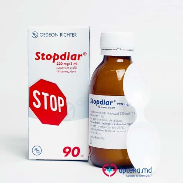 Stopdiar suspensie orală 220 mg/5 ml 90 ml
