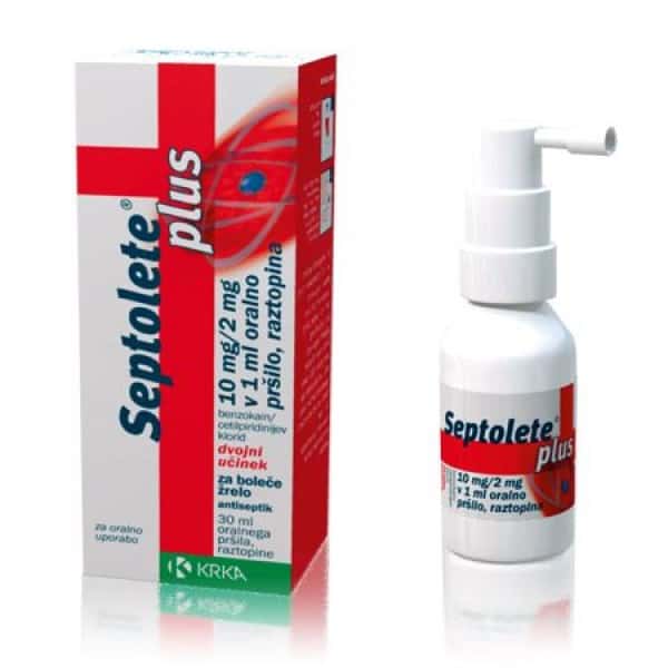 Septolete Plus spray bucofaringian 2 mg + 10 mg/ml 30 ml