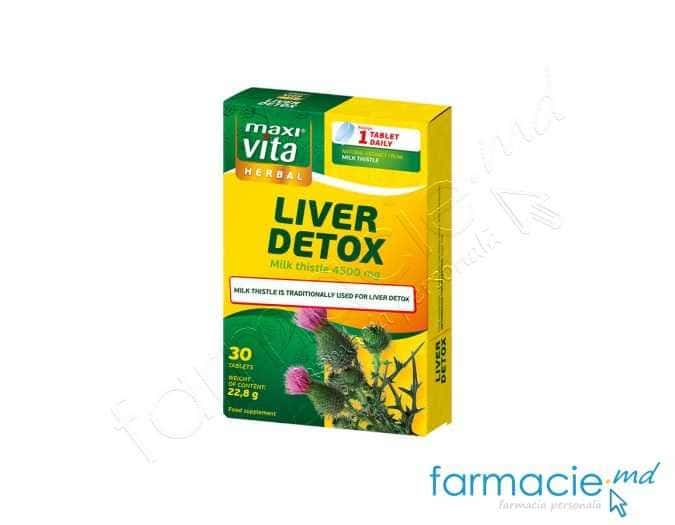 Liver Detox tab.N30 (silimarina 150mg + Vit.B complex+C+E+acid folic)MaxiVita