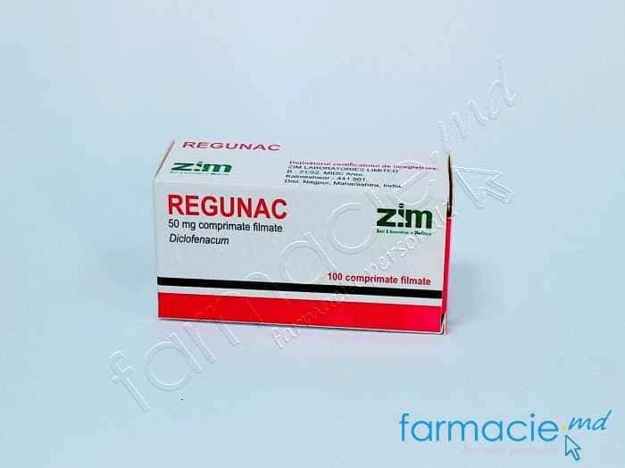 Regunac comp. film. 50 mg N10x10 (Diclofenac)