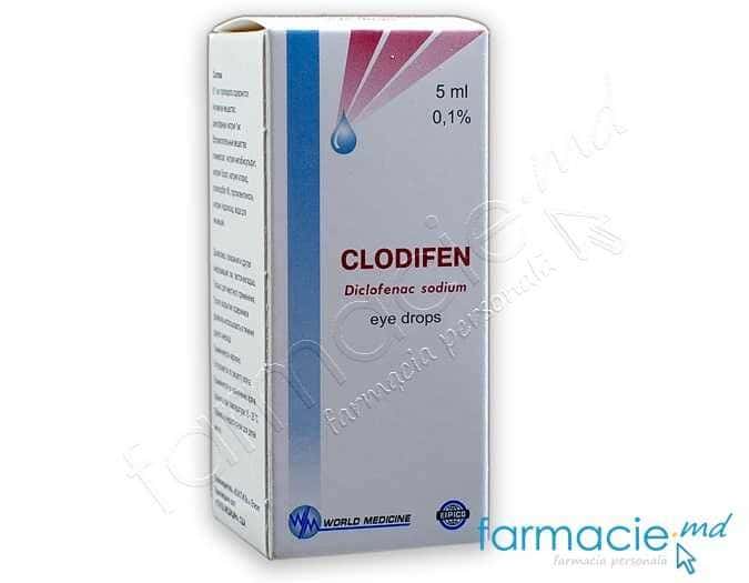 Clodifen 0.1% 5ml pic.oft. (diclofenac de Na)