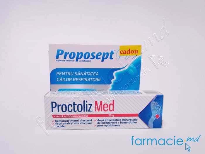 Proctoliz Med crema antihemoroidala 25 g+ Cadou