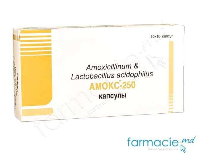 Amox (amoxicilin+lactobacterii) 250mg N10x10 caps.