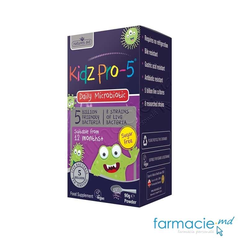 Kidz Pro-5 Daily Microbiotic 12luni+ pulbere 90g Natures Aid