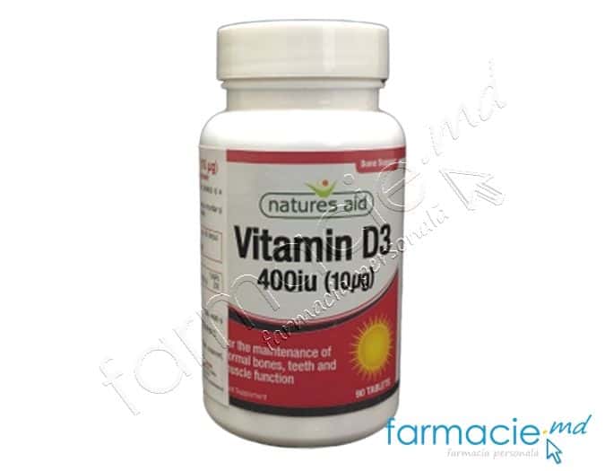Vitamina D3 400iu (10ug) comp.N90 Natures Aid