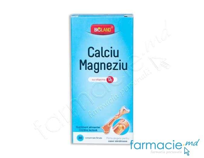 Calciu+Magneziu+Vit D3 Bioland comp. N30