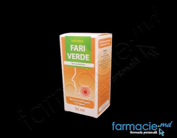 Fari Verde spray bucofaring. 1,5 mg/ml 30 ml N1