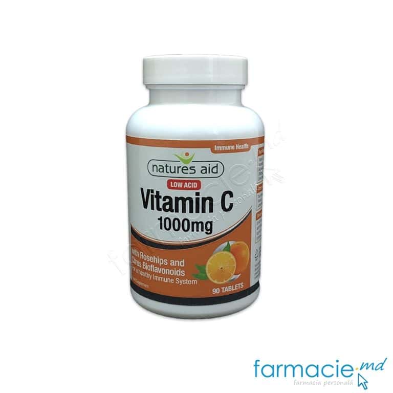 Vitamina C 1000mg comp. N90 (macies,citrice,bioflavonoizi) Natures Aid