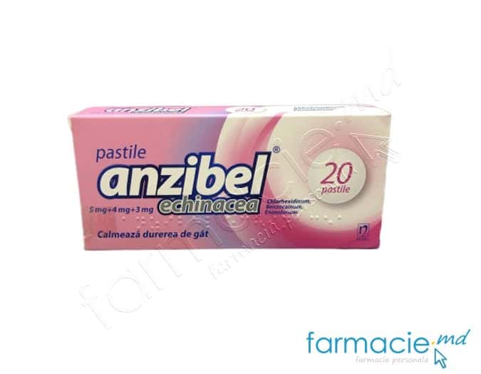 Anzibel® echinacea pastile 5 mg/4 mg/3 mg N10x2