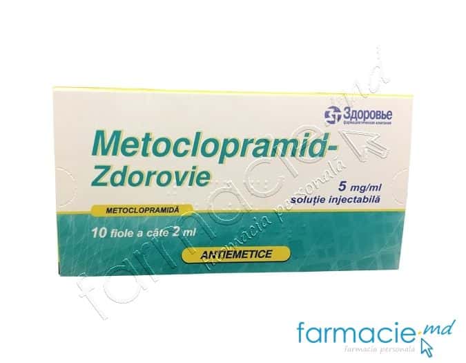 Metoclopramid sol. inj 5 mg/ml 2 ml N5x2 (Zdorovie)