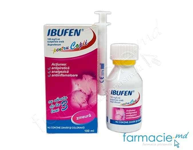 Ibufen cu aroma de zmeura susp. orala 100 mg/5 ml 100 g N1