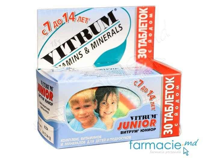 Vitrum® Junior comp. masticab. N30 (7-14 ani) (TVA 20%)