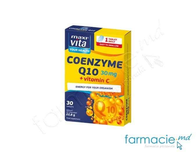 Coenzima Q10 30mg + Vit.C 80 mg tab.N30(1 tab/zi) MaxiVita