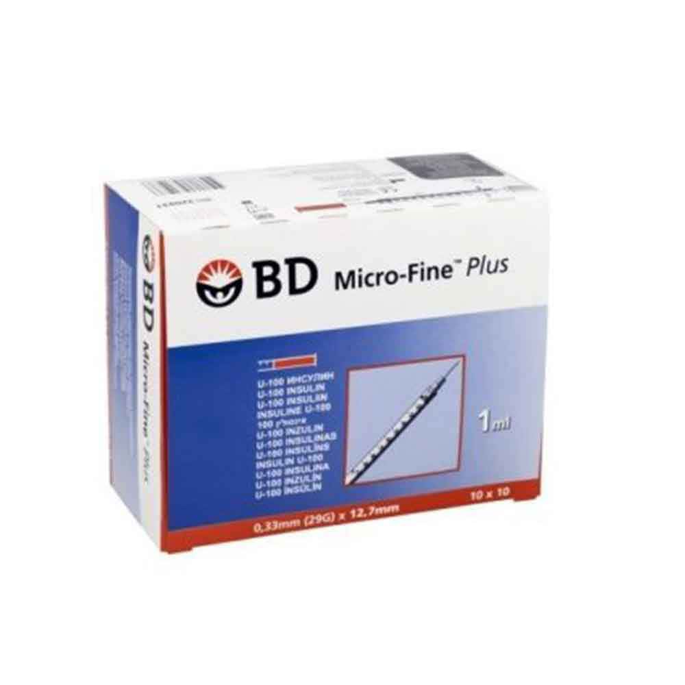 Seringa Micro-Fine pentru insulina 100UI +Ac G 29 N1 Plus (Becton)