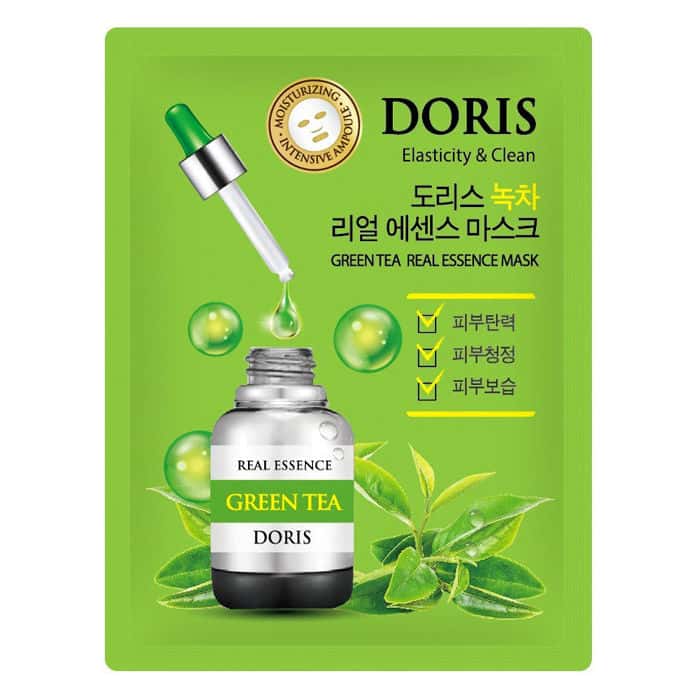 Doris Real Essence Mască pentru față cu extract de Ceai Verde 27ml