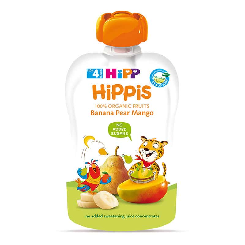 Hipp 8523 Surpriza din fructe (banane,pere și mango) 90g