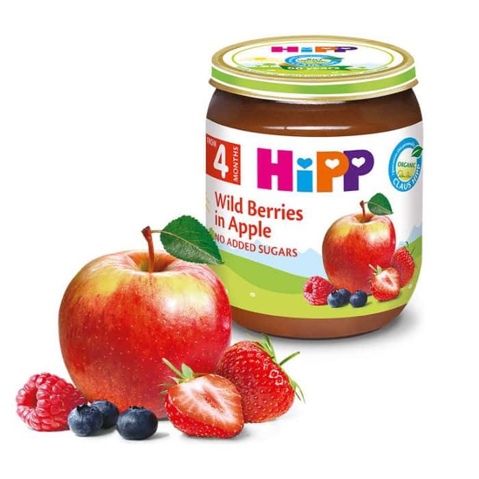 Hipp 4203 Pireu măr și fructe de padure (6 luni) 125g
