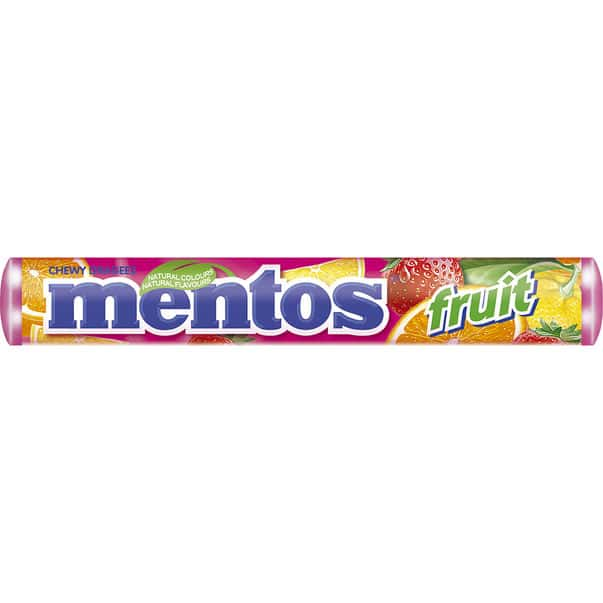 Mentos Drajeu de mestecat Fruit 37g