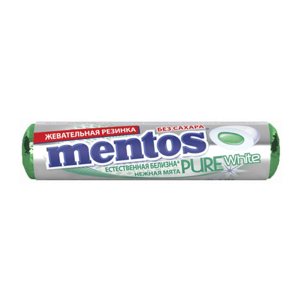 Mentos Gumă de mestecat Roll Pure White Menta Gingasie 15,5g