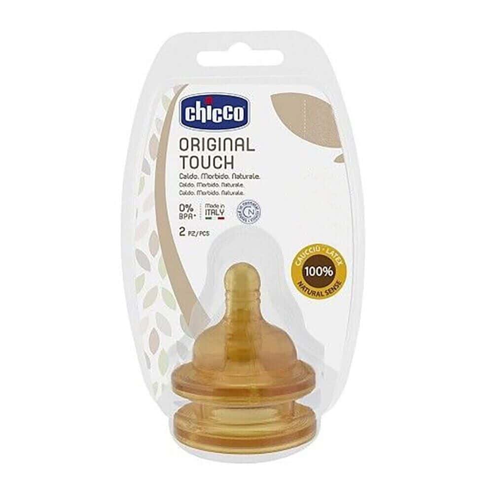 Chicco Tetina Original Touch, latex, flux normal, 0+, N2 (278100)