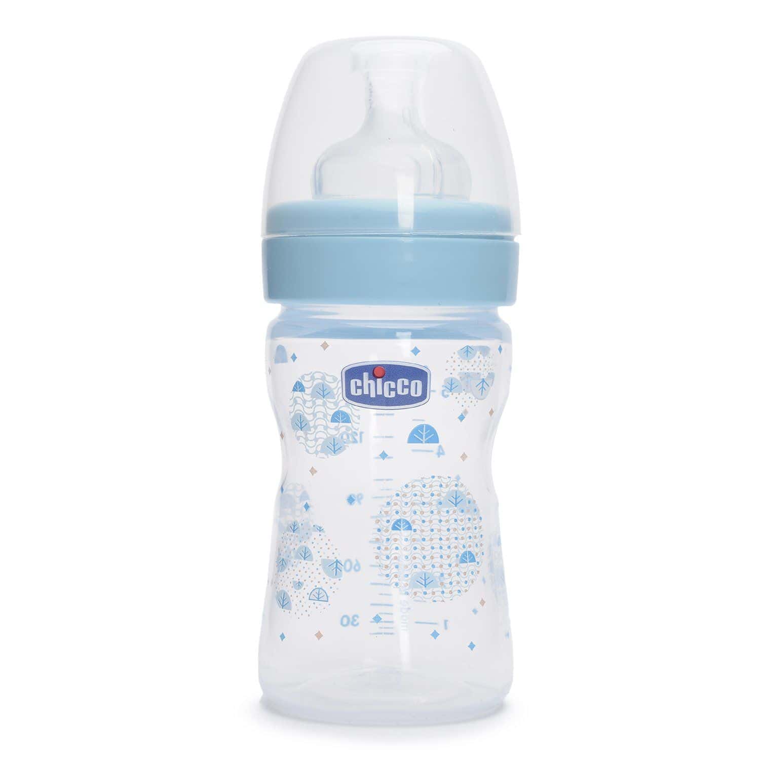 Chicco Biberon plastic Well Being, tetina silicon, flux normal, fetite, 0%BPA, 0+, 150ml (286111)