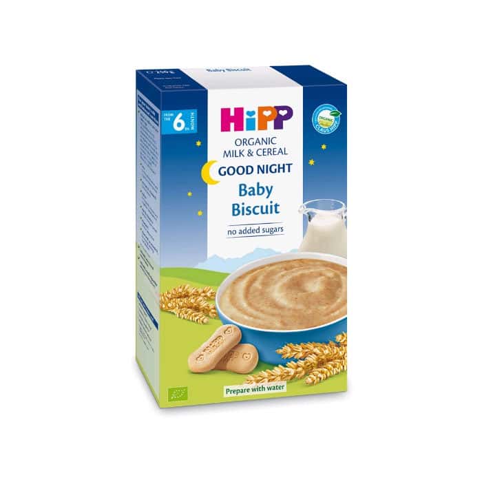 Hipp 2965 Hipp Terci Organic cu lapte Noapte Bună cu biscuiți (de la 4 luni) 250g (TVA=0%)